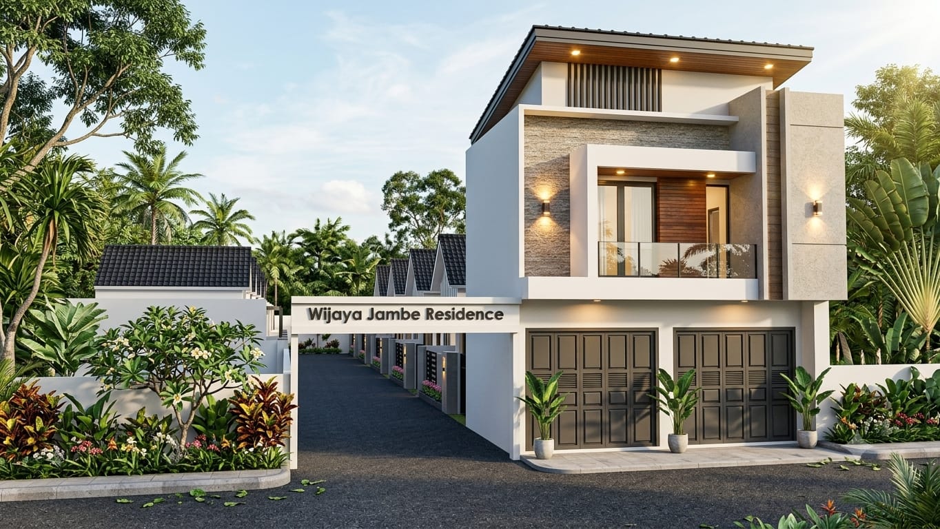 Tampak Depan Rumah Wijaya Jambe Residence
